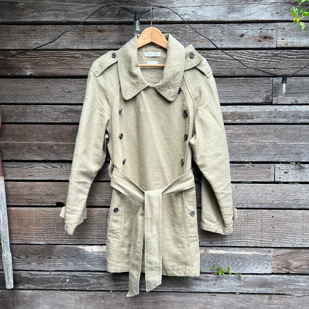 Isabel Marant Etoile - Khaki Double Breasted Belted Trench Jacket - Size 38